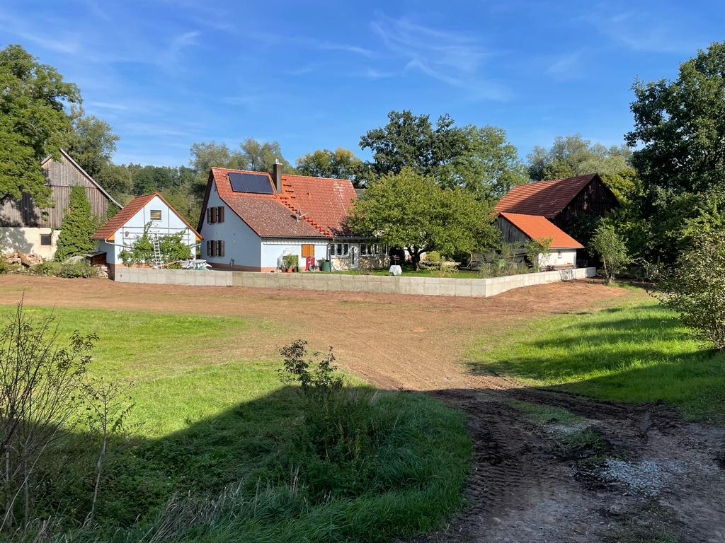 Hochwasserschutzmauer Rückseite